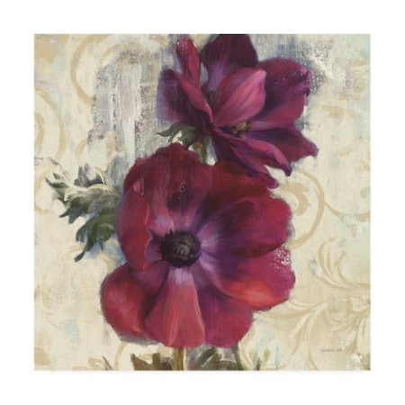 Danhui Nai 'Rich Anemones I On Ivory' Canvas Art,14x14